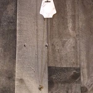 Antique brass tone fortune cookie pendant necklace